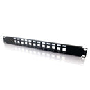 C2G 03857 12-Port Blank Keystone & Multimedia Patch Panel