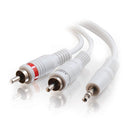 C2G 40372 25 ft 3.5mm Stereo Male to 2x RCA Stereo Male Y-Cable