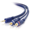 C2G 40613 3ft Velocity 3.5mm Stereo Male to 2x RCA Stereo Male Y-Cable