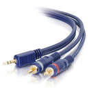 C2G 40615 12 ft Velocity 3.5mm Stereo Male to 2x RCA Stereo Male Y-Cable