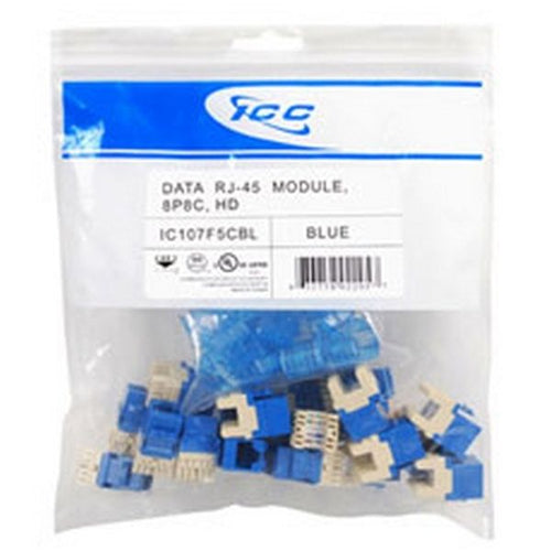 ICC Category 5e Jack, 25-Pack (Blue)