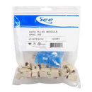 ICC Category 5e Jacks, 25-Pack (Ivory)