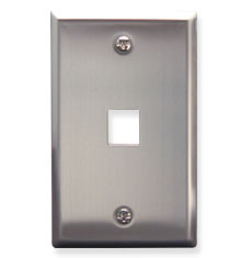 ICC Flat Faceplate 1-Port (Steel)