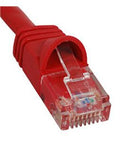 ICC Ultra Slim Line Booted Category 6 Patch Cord 10 Ft. (Red)