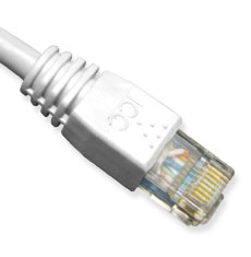 ICC Ultra Slim Line Booted Category 6 Patch Cord 10 Ft. (White)