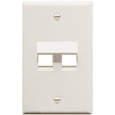 ICC Angled Faceplate 2-Port (White)