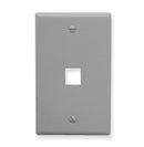 ICC Flat Faceplate 1-Port (Grey)