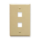 ICC Flat Faceplate 2-Port (Ivory)