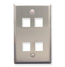 ICC Flat Faceplate 4-Port (Stainless Steel)