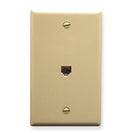 ICC Wall Plate 6P6C, Single Gang (Ivory)