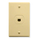 ICC IC630S60IV Designer Wall Plate 6P6C, Single Gang (Ivory)
