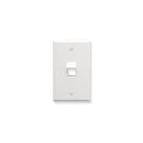 ICC Angled Faceplate 1-Port (White)