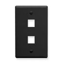 ICC IC107F02BK 2-Port Face Plate (Black)
