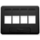 ICC 4-Port Modular Furniture Faceplate (Black)