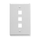 ICC IC107LF3 3-Port Oversized Faceplate (White)
