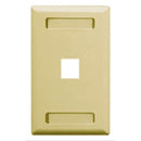 ICC IC107S01IV 1-Port Single Gang Faceplate (Ivory)