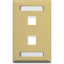 ICC IC107S02IV 2-Port Single Gang Faceplate (Ivory)