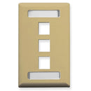 ICC IC107S03IV 3-Port Single Gang Faceplate (Ivory)