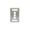 ICC IC107S03SS 3-Port Single Gang Faceplate (Stainless Steel)