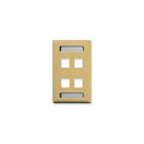 ICC IC107S04IV 4-Port Single Gang Faceplate (Ivory)