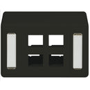 ICC IC108UF4BK 4-Port Furniture Faceplate (Black)