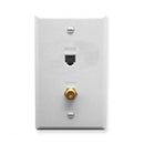 ICC ICRDSVF0WH IDC Voice & F-Type Faceplate (White)