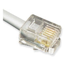 ICC Telephone Line Cord 6P6C 7 Ft. (ICLC607FSV) (Grey)