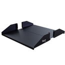 ICC 20" Deep Double Rack Shelf, 2 RMS (Black)