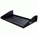 ICC 10" Deep Single Vented Rack Shelf, 2 RMS (Black)