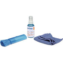 Manhattan 421010 LCD Mini Cleaning Kit with Microfiber Cloth, Retractable Brush and Carrying Bag