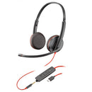Plantronics Blackwire C3225 209751-101 Binaural USB-C/3.5mm Headset HP 8M3X6AA