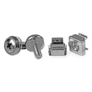 StarTech CABSCREWM6 M6 Mounting Screws and Cage Nuts for Server Rack, 50 Pack (Steel)