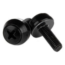 StarTech CABSCREWSM6B M6 Mounting Screws for Server Rack, 50 Pack (Black)