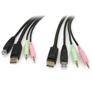 StarTech DP4N1USB6 6ft 4-in-1 DisplayPort KVM Cable