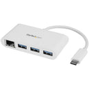 StarTech HB30C3A1GEA Portable 3-Port USB 3.0 Hub plus Gigabit Ethernet