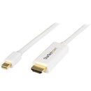 StarTech MDP2HDMM2MW 6 ft Mini DisplayPort to HDMI Converter Cable (White)