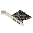 StarTech PEXUSB3S23 2-Port PCI Express USB 3.0 Controller Card with SATA Power