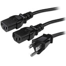 StarTech PXT101Y10 10ft Computer Power Cord Splitter