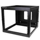 StarTech RK819WALLOH 8U Hinged Open Frame Wall Mount Server Rack