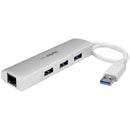 StarTech ST3300G3UA Portable 3-Port USB 3.0 Hub plus Gigabit Ethernet
