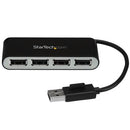 StarTech ST4200MINI2 4-Port Portable USB 2.0 Hub with Built-in Cable