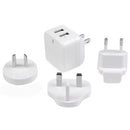 StarTech USB2PACWH Dual Port USB International Travel Wall Charger (White)