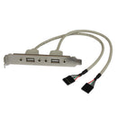 StarTech USBPLATE 2-Port USB A Female Slot Plate Adapter