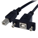 StarTech USBPNLBFBM3 3ft Panel Mount USB Cable Type B