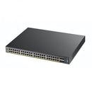 ZyXEL XGS2210-52HP 48-Port GbE L2 PoE Switch with 10GbE Uplink