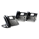 Motorola ML1002D DECT 6.0 Expandable 4-Line Business Phone System with Voicemail & Music On Hold, 3 Desk Phones (New)
