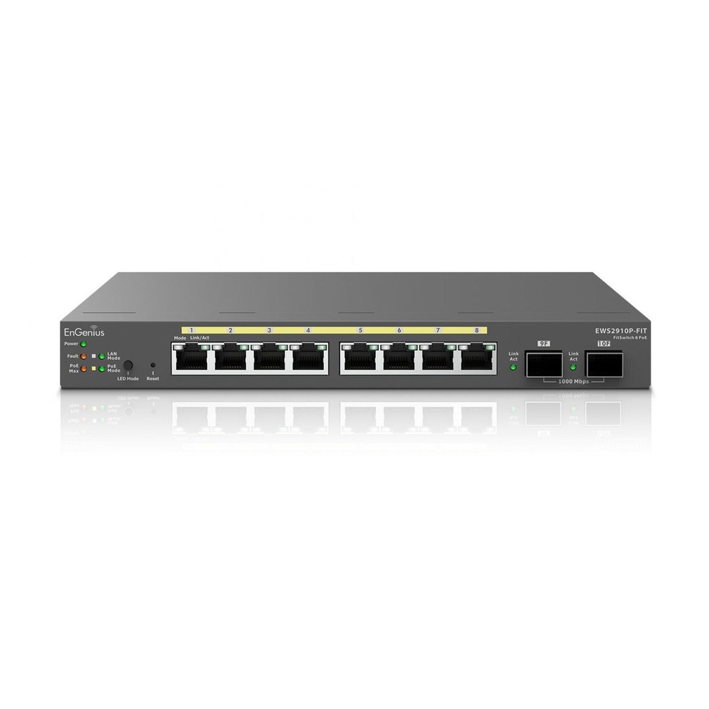 EnGenius EWS2910P-FIT 55W Gigabit PoE 8-Port Switch (New)