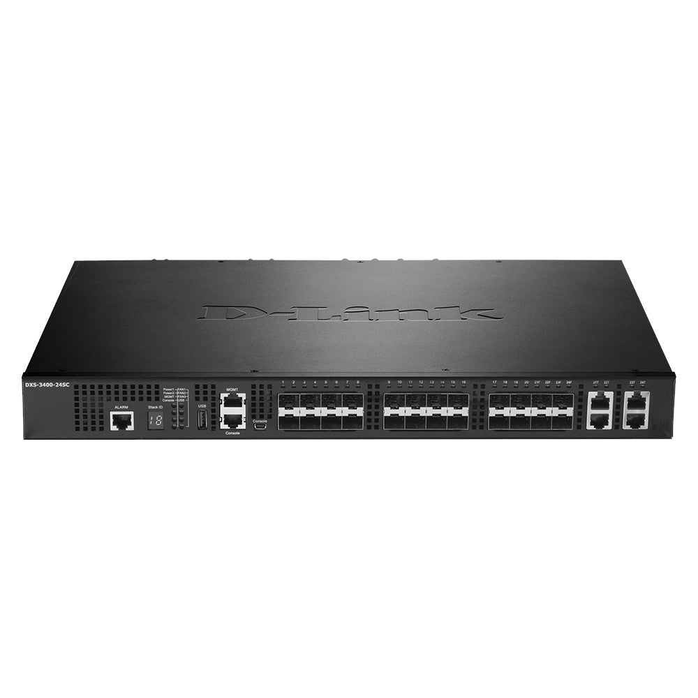 D-Link DXS-3400-24SC 24-Port Layer 3 Stackable 10-Gigabit Fiber Managed Switch (New)