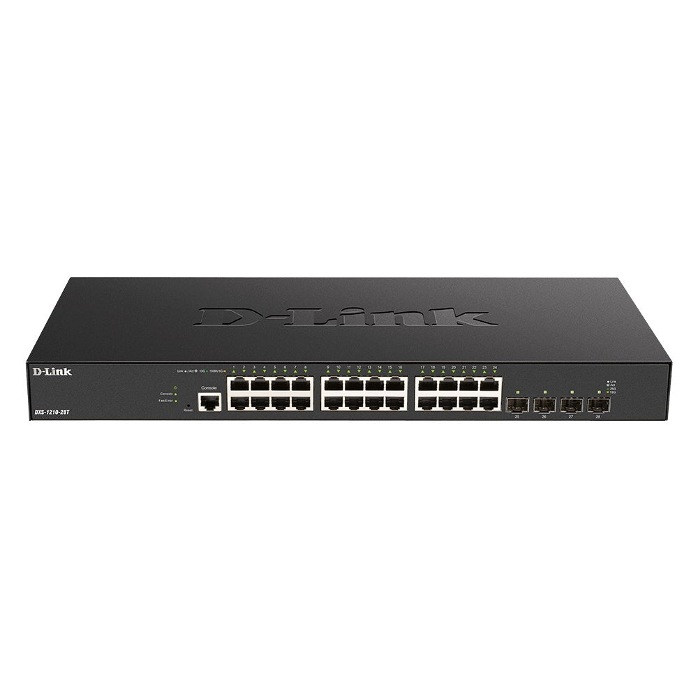 D-Link DXS-1210-28T 28-Port 10-Gigabit Ethernet Smart Managed Switch with 4 x 10G/25G Ports (New)