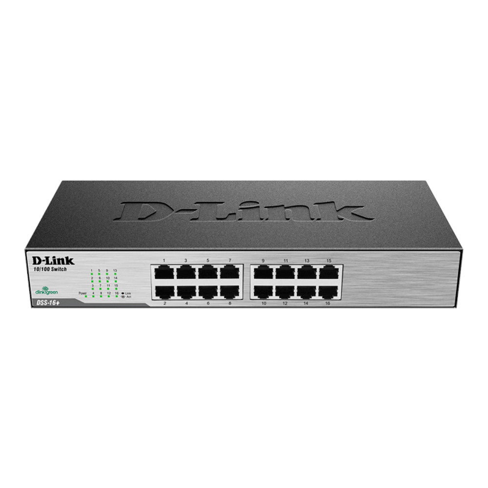 D-Link DSS-16+ 16-Port Fast Ethernet Unmanaged Switch (New)